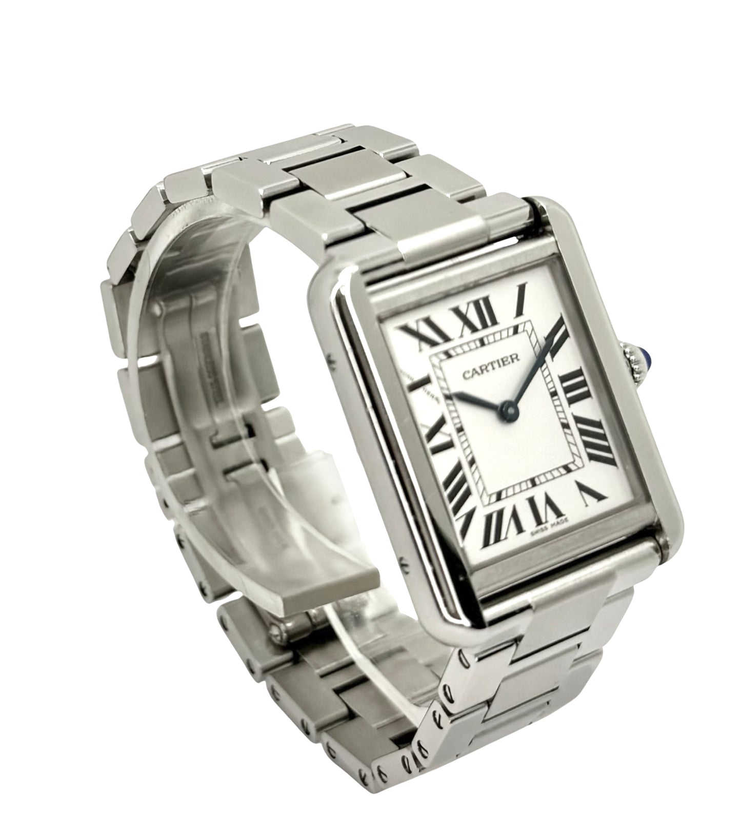 Cartier Tank Solo Stainless Steel White Dial WSTA0030/ 3170