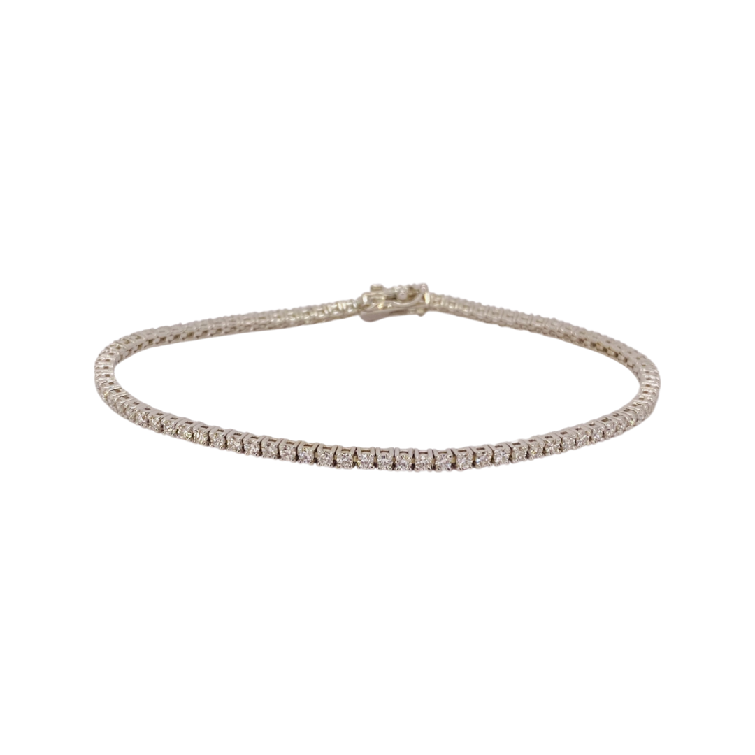 14K White Gold 1.85CTS Tennis Bracelet