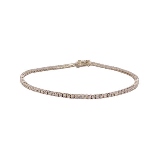 14K White Gold 1.85CTS Tennis Bracelet