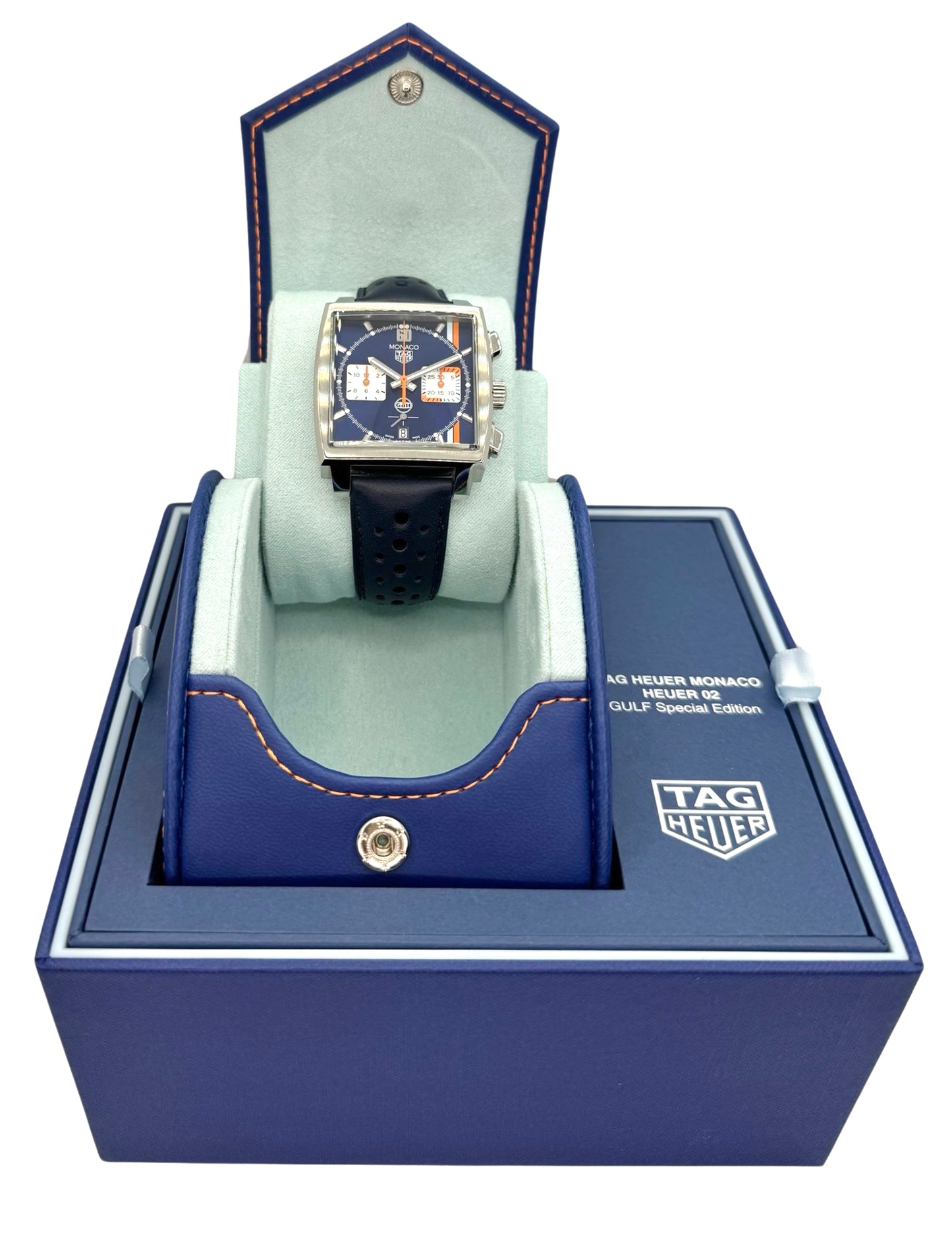 TAG Heuer Monaco Gulf Automatic Chronograph Blue Dial CBL2115.FC6494