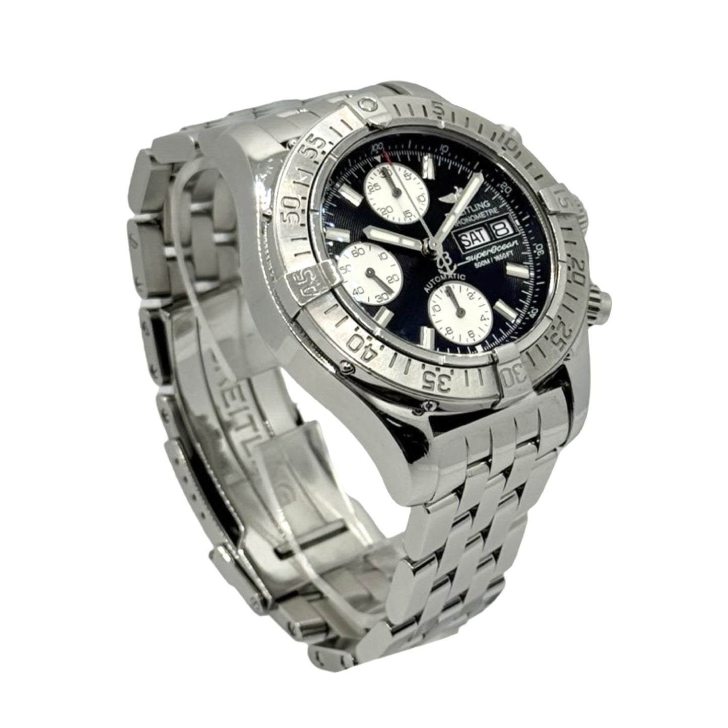 Breitling Superocean Automatic Chronograph 42mm Black Dial Day Date A13340