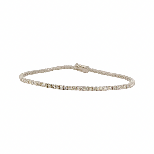 14K White Gold 2.60CTS Tennis Bracelet
