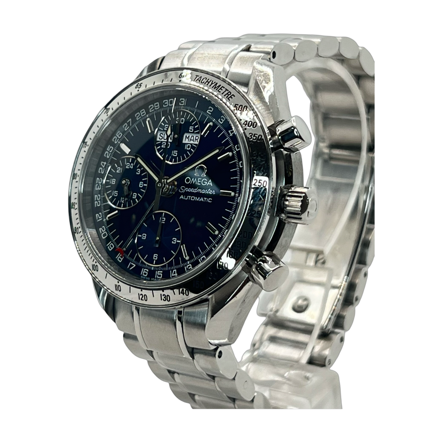 Omega Speedmaster Day-Date Automatic Chronograph 39mm Blue Dial 3523.80.00