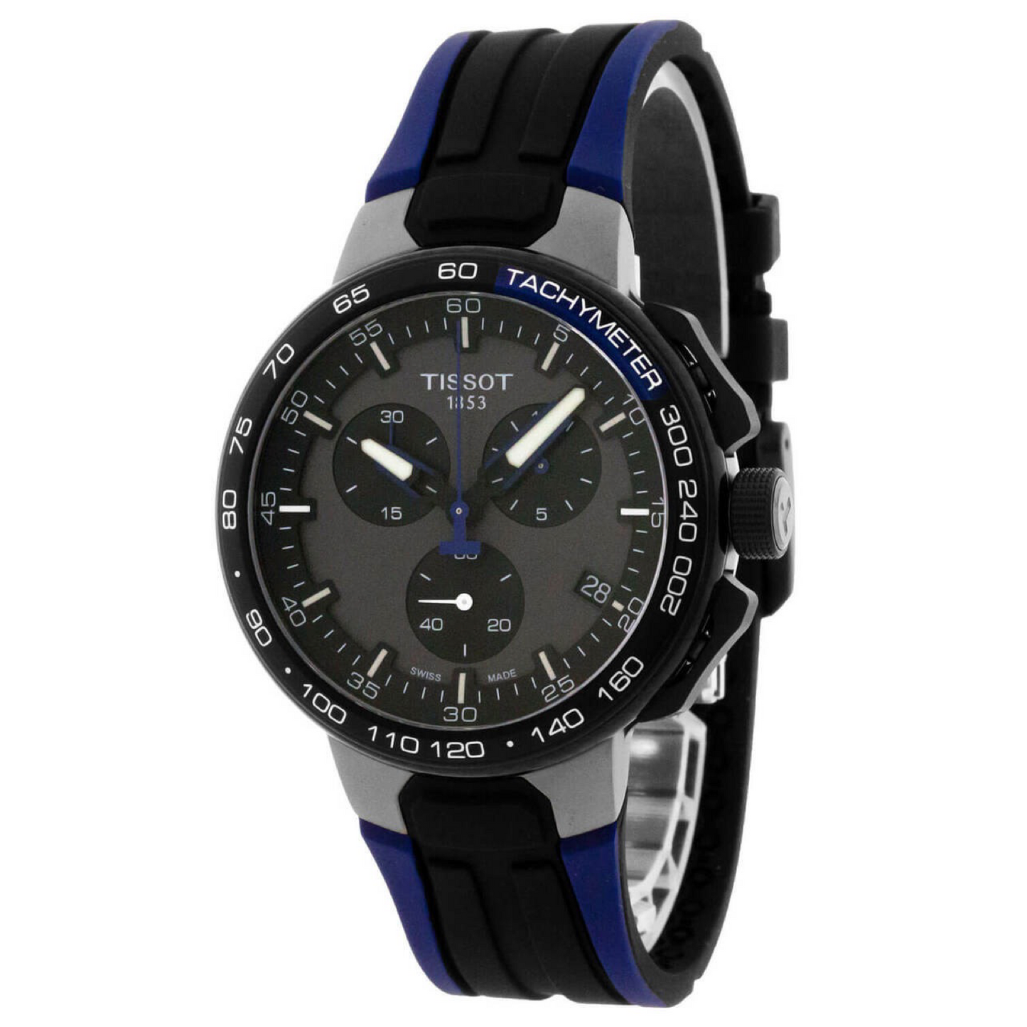 Tissot T-Race Cycling Quartz Chronograph Black/Blue Silicone Strap T111.417.37.441.06