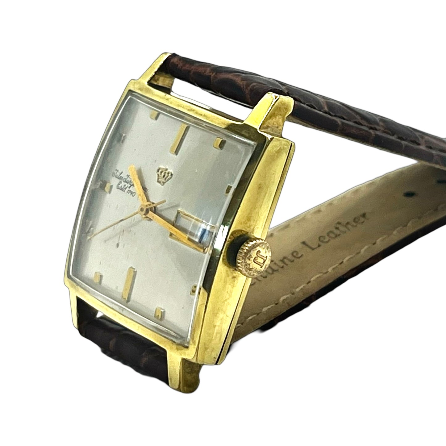 Jules Jurgensen Jurgentron Automatic Goldfilled Brown Leather Strap