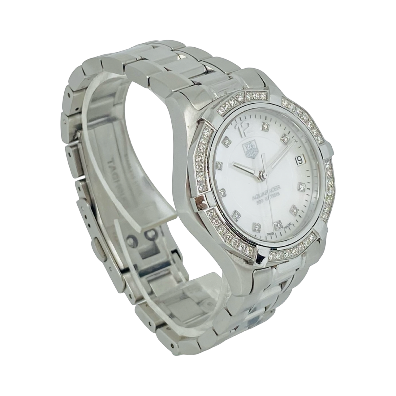 TAG Heuer Aquaracer 2000 Diamond Mother-of-Pearl and Diamond Bezel WAF1313.BA0819