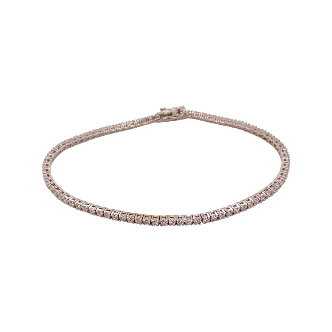 14K White Gold 1.85CTS Tennis Bracelet