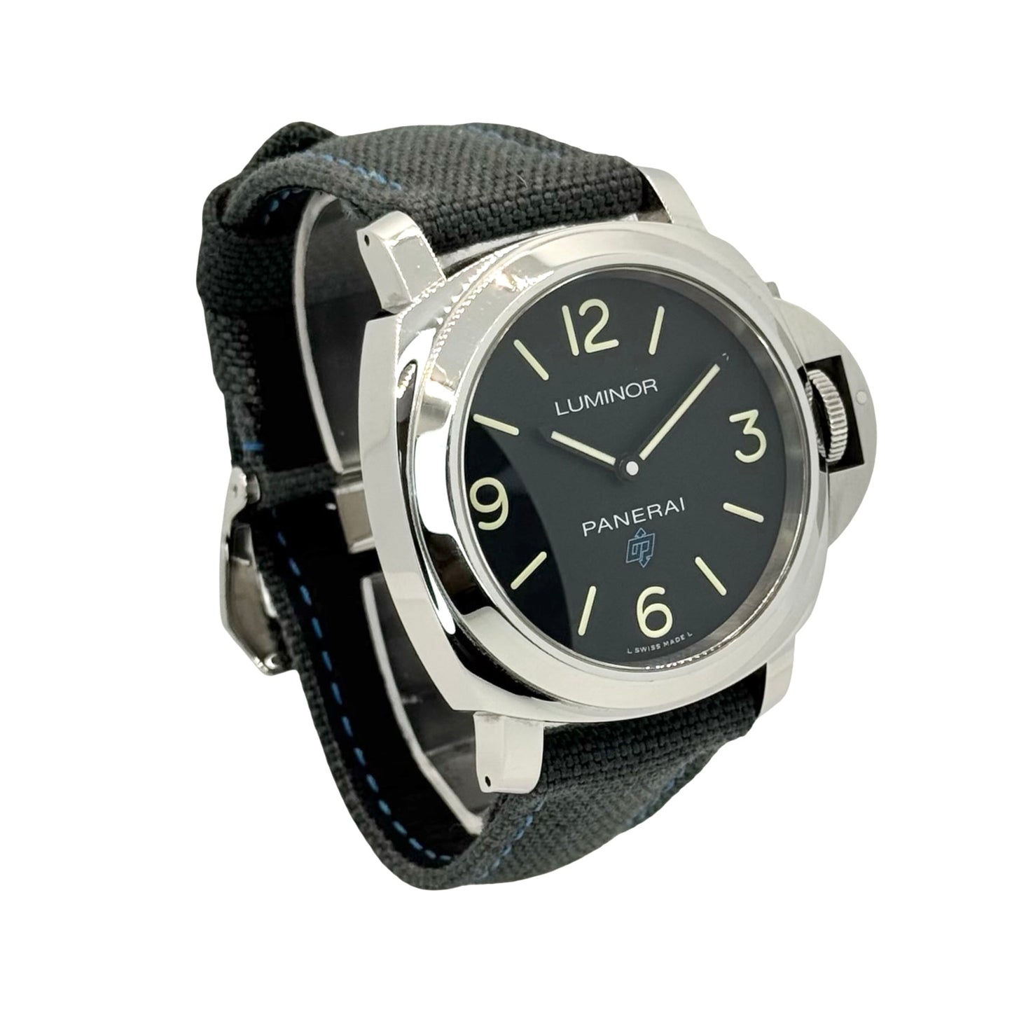 Panerai Luminor Base Logo 3 Days Manual Black Dial Blue Strap PAM00774