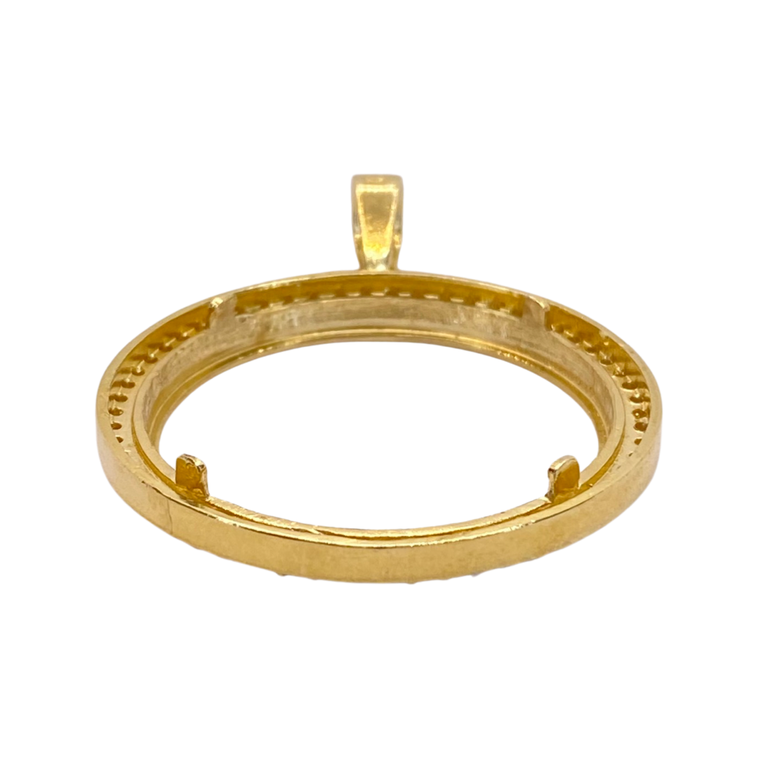Estate Jewelry 14K Yellow Gold Bezel Pendant