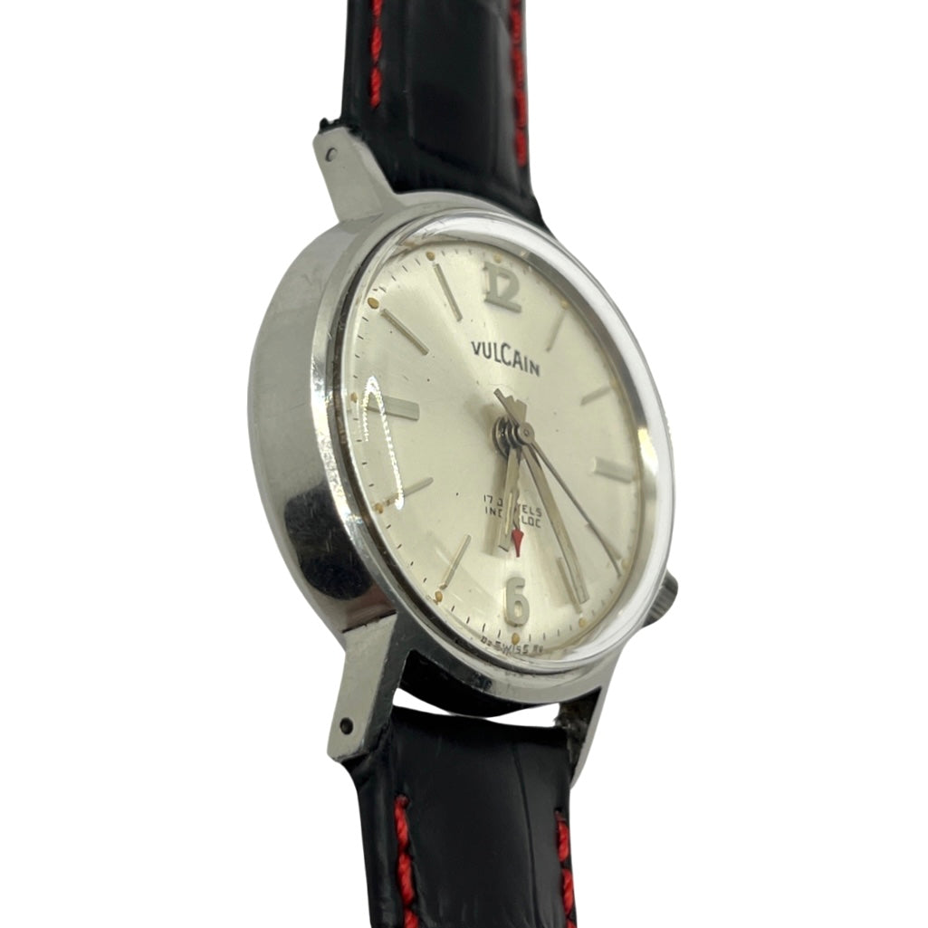 Vulcain Cricket Alarm Anti Magnetic Incabloc Stainless Steel 34mm