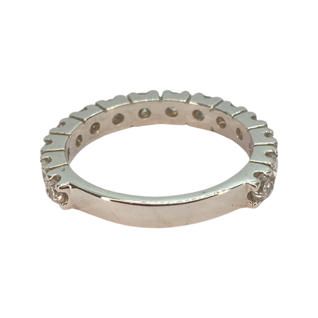 Platinum Semi Eternity Band Diamond Ring
