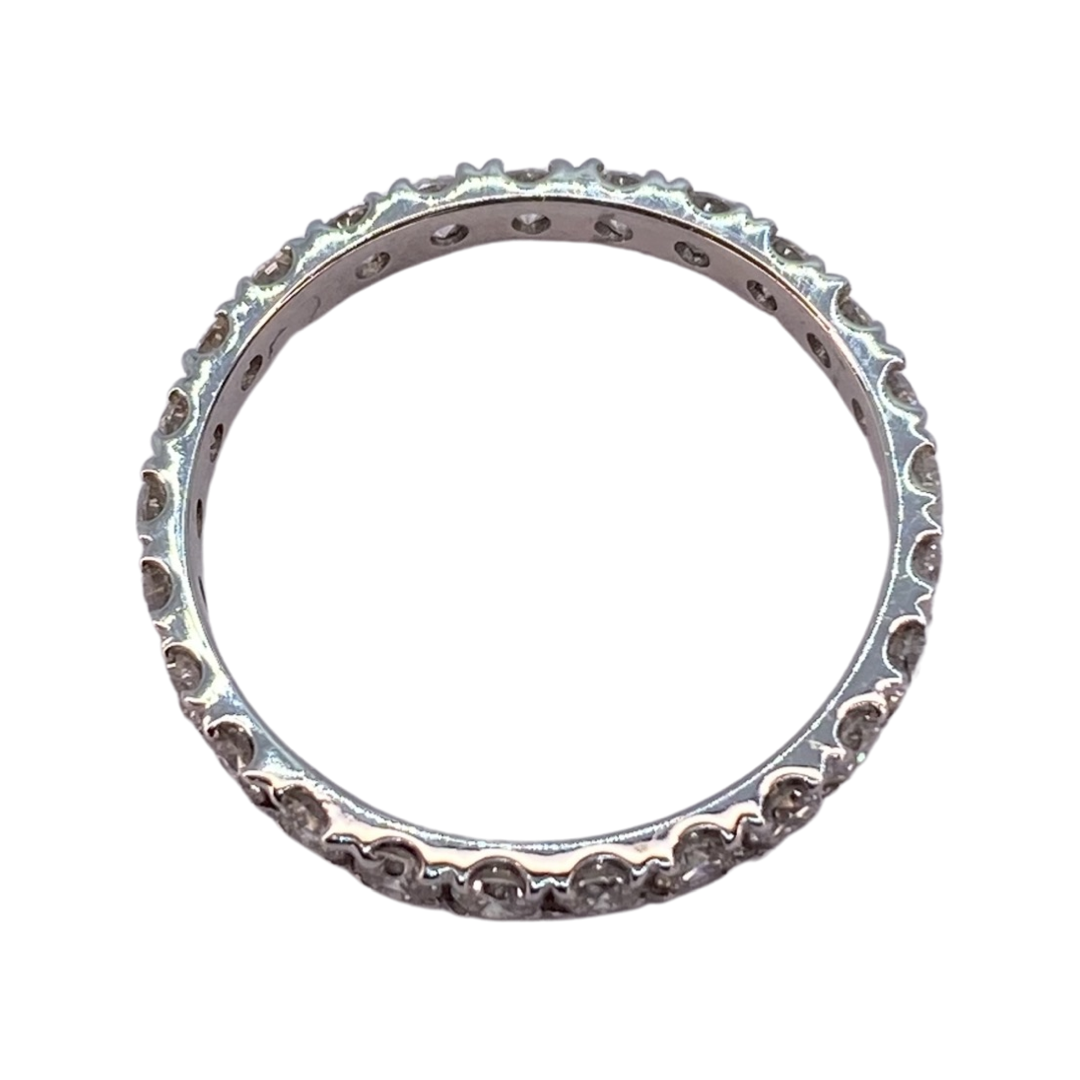 14K White Gold 1.10CTS Diamond Eternity Ring