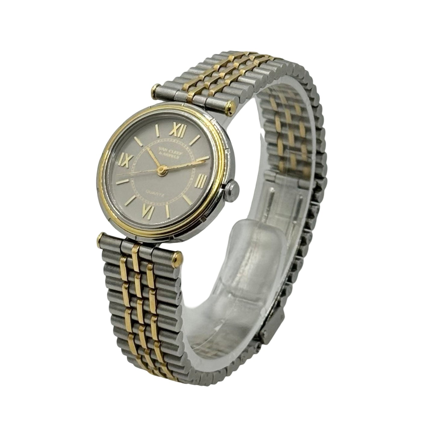 Van Cleef & Arpels La Collection 18K Gold and Stainless Steel Ladies Quartz Watch 46603