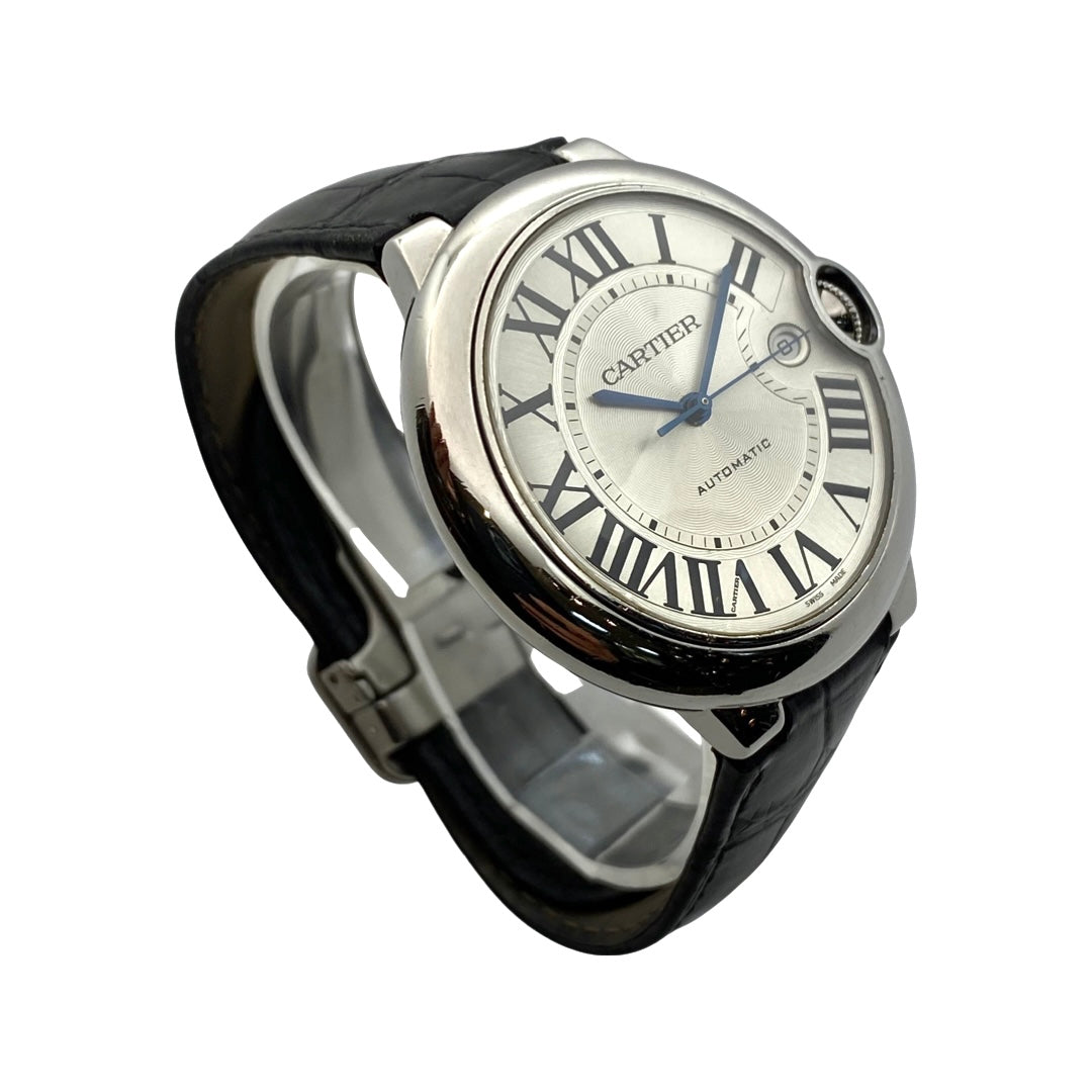 Cartier Ballon Bleu 42mm Silver Guillochè Dial 3001/ WSBB0026
