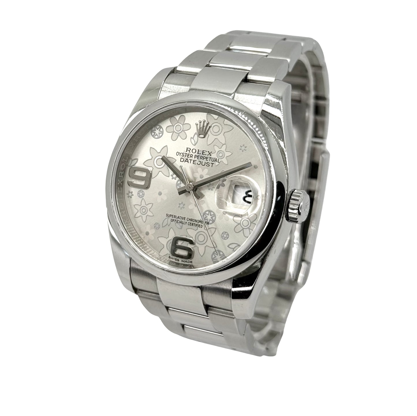 Rolex Datejust 36 Silver Floral Dial M116200-0071