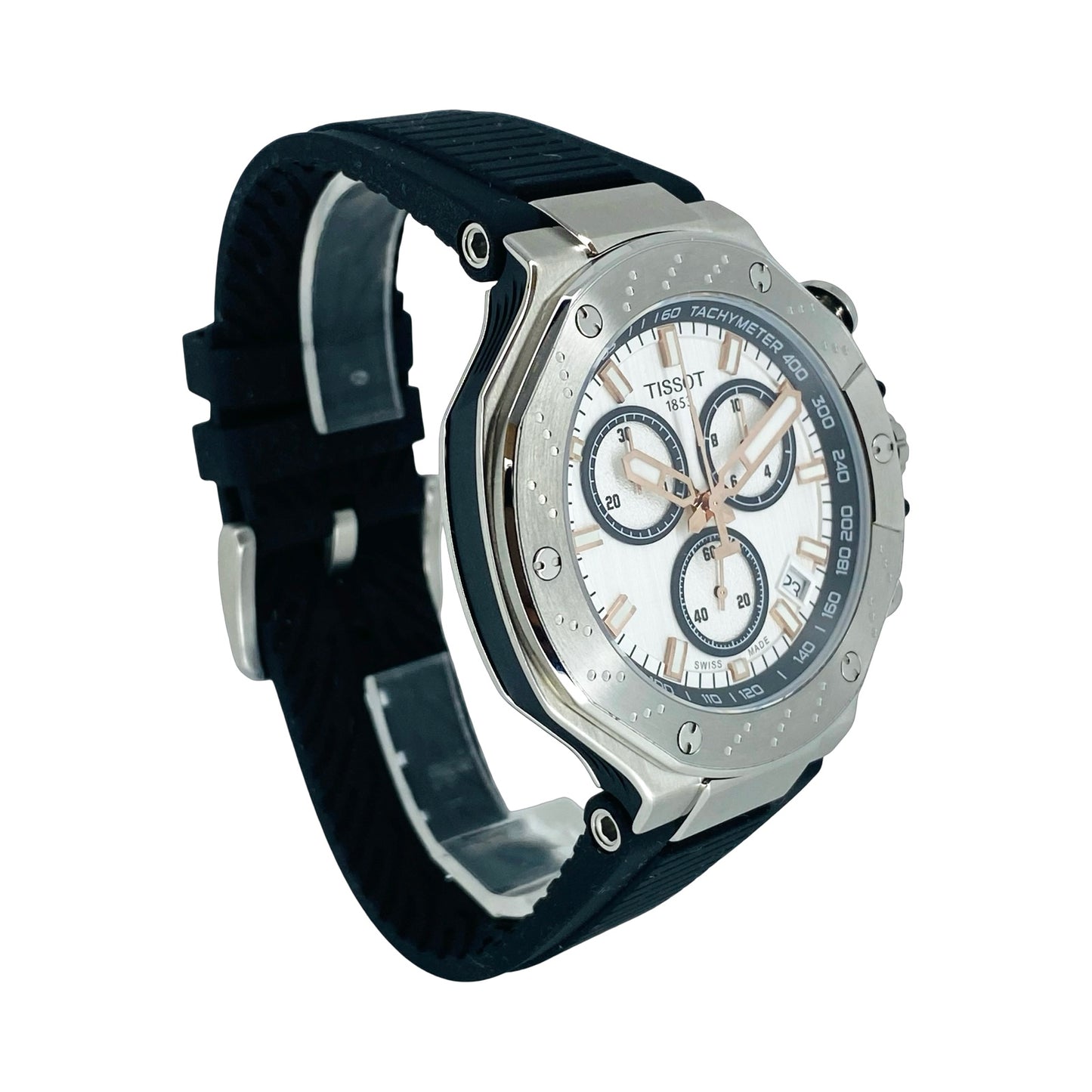 Tissot T-Race Chronograph White Dial Black Strap T141.417.17.011.00