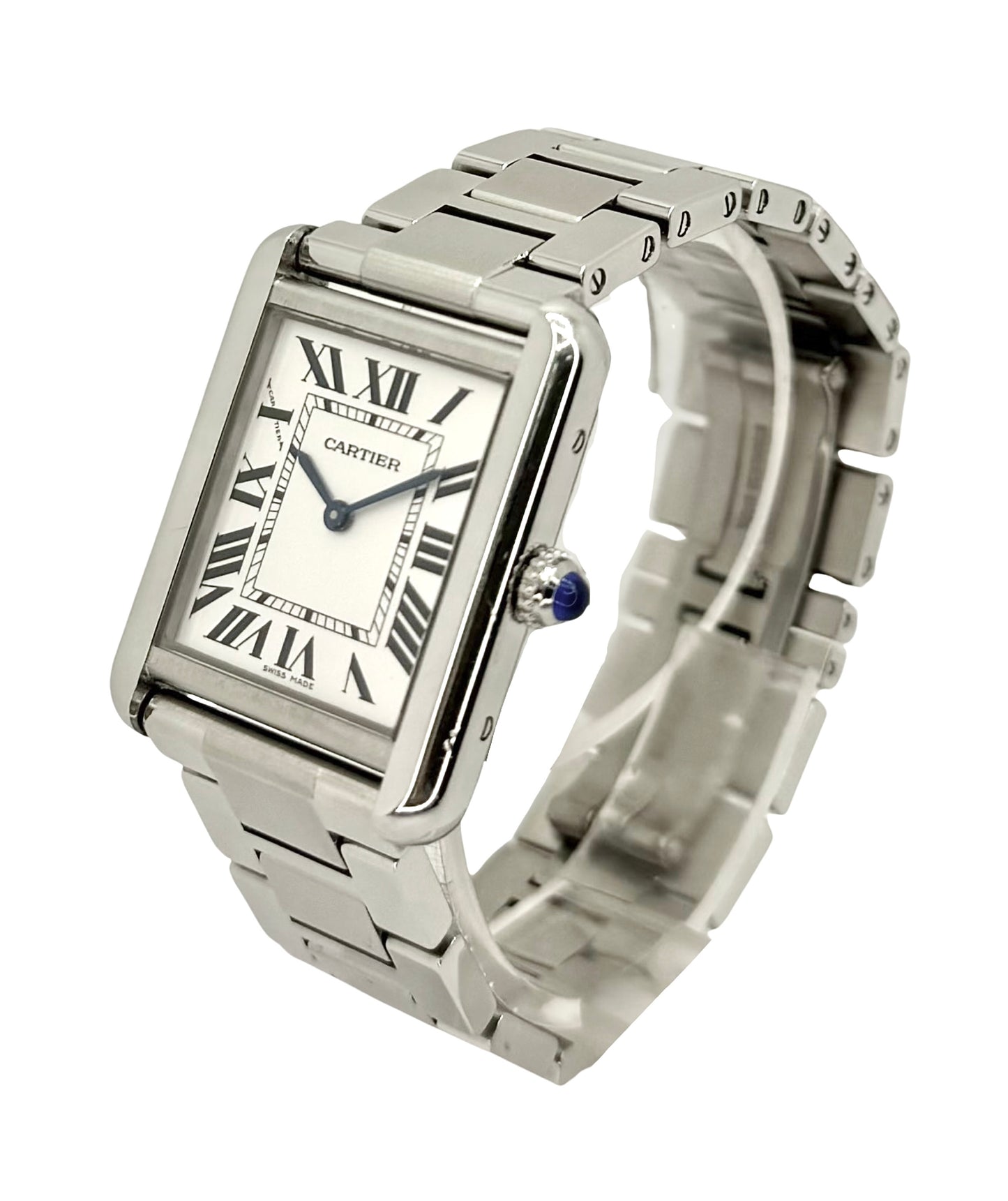 Cartier Tank Solo Stainless Steel White Dial WSTA0030/ 3170