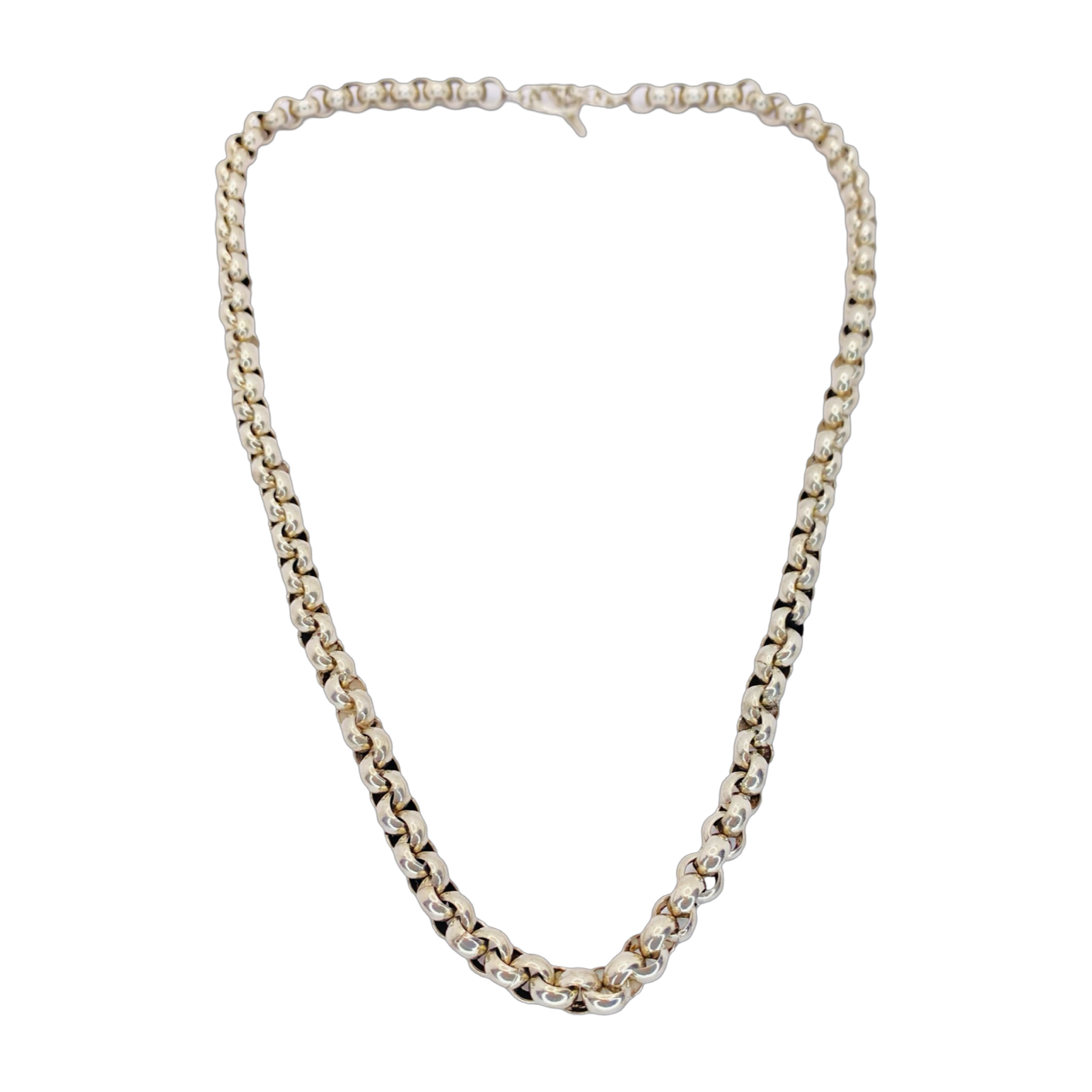 Silver Large Rolo Chain 18"