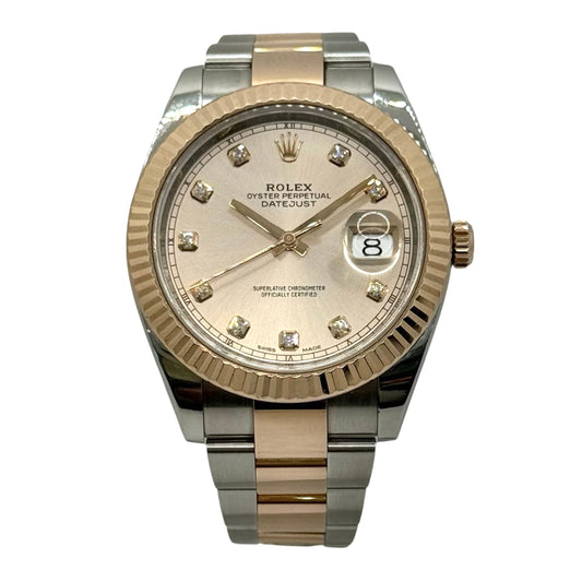 Rolex Datejust 41 Sundust Diamond Dial Everose and Oystersteel 126331