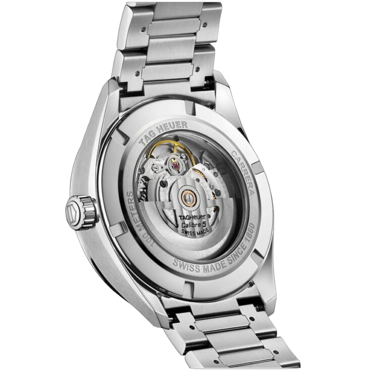 TAG Heuer Carrera Day Date Caliber 5 Automatic 41mm Black Dial Stainless Steel Bracelet WAR201A.BA0723