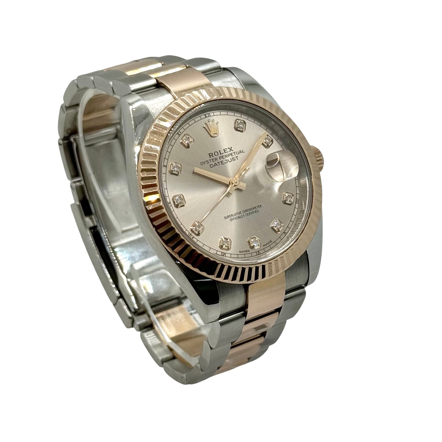Rolex Datejust 41 Sundust Diamond Dial Everose and Oystersteel 126331