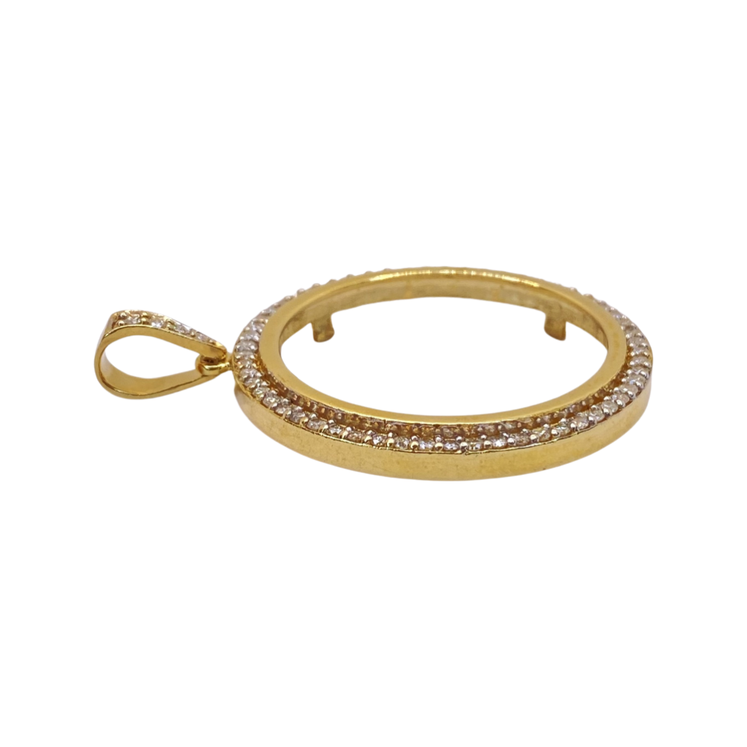 Estate Jewelry 14K Yellow Gold Bezel Pendant