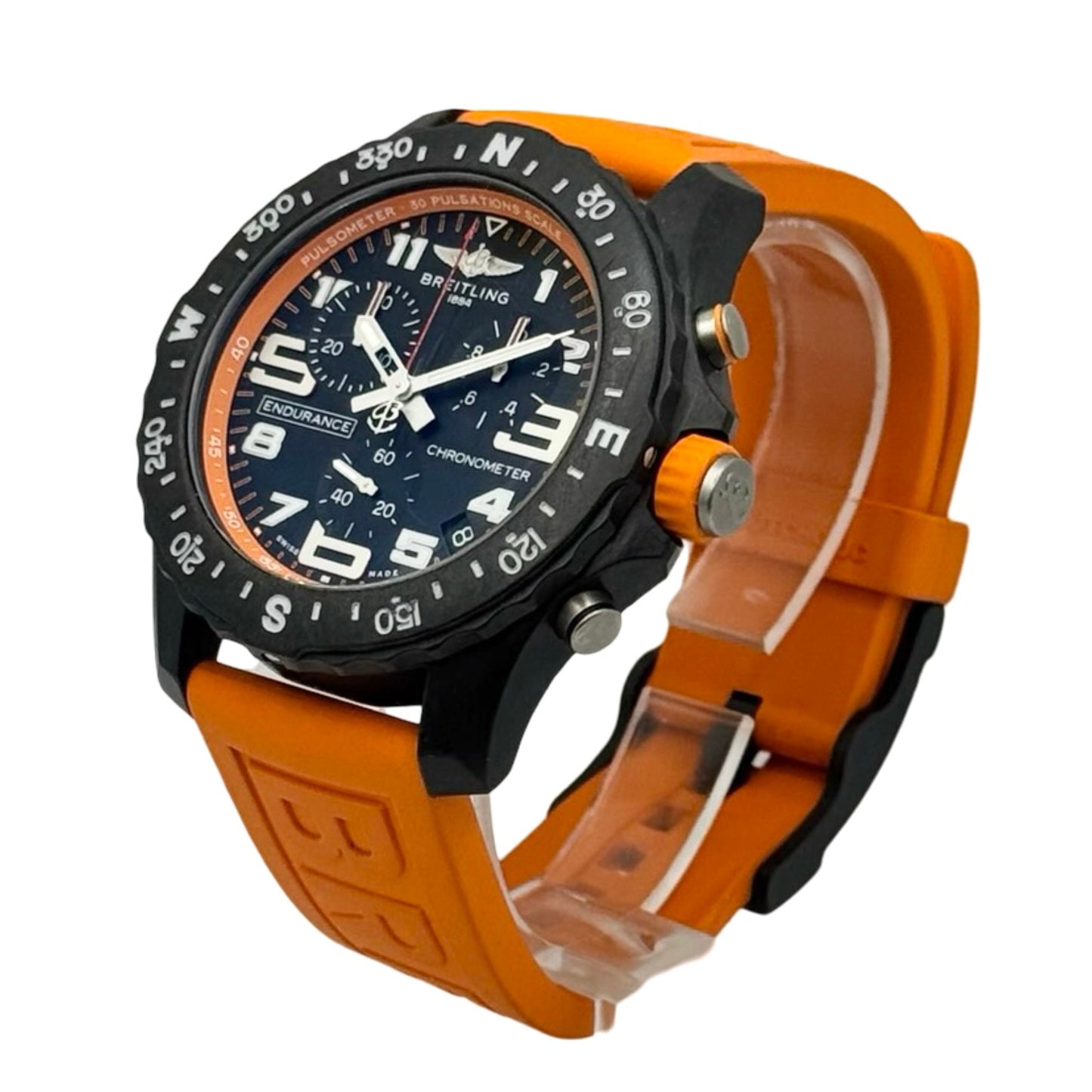 Breiting Endurance Pro 44 Black Dial Orange Rubber Strap X82310A51B1S2