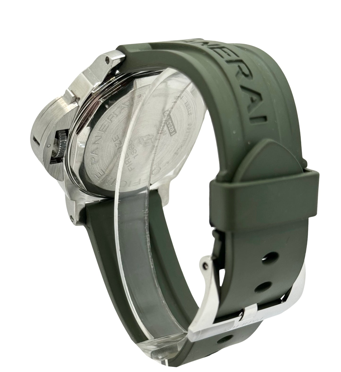 Panerai Luminor Base Logo Black Dial Green Rubber Strap PAM00000