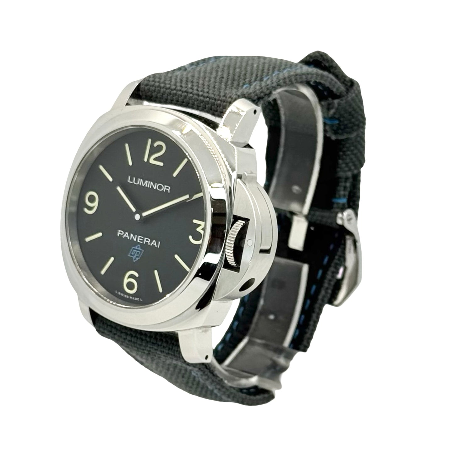 Panerai Luminor Base Logo 3 Days Manual Black Dial Blue Strap PAM00774