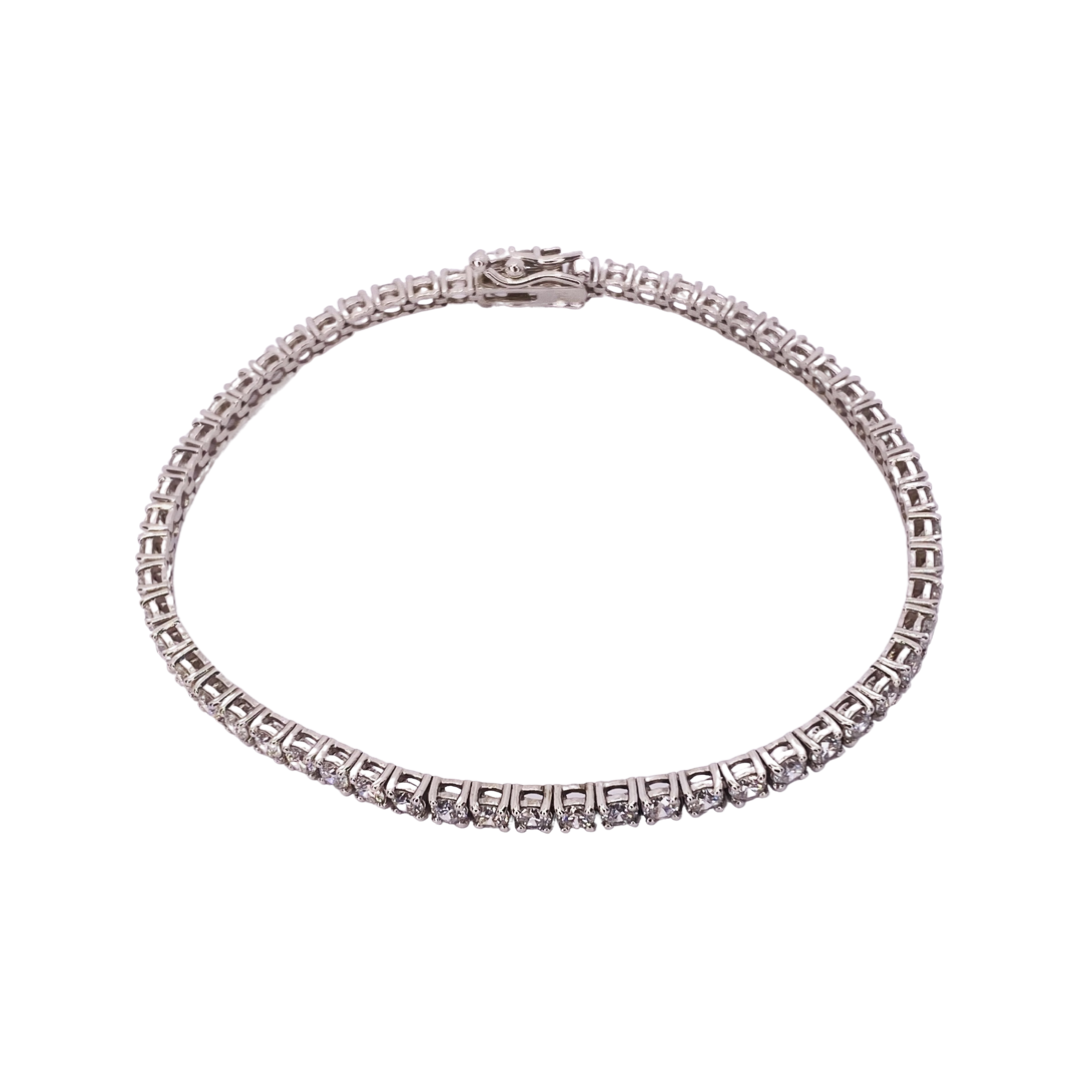 14K White Gold 4.90CTS Tennis Bracelet