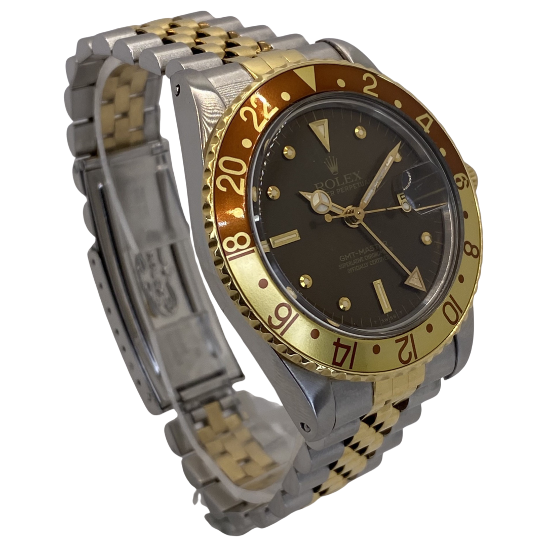 Rolex GMT-Master 18K and Stainless Steel Rootbeer Dial 16753