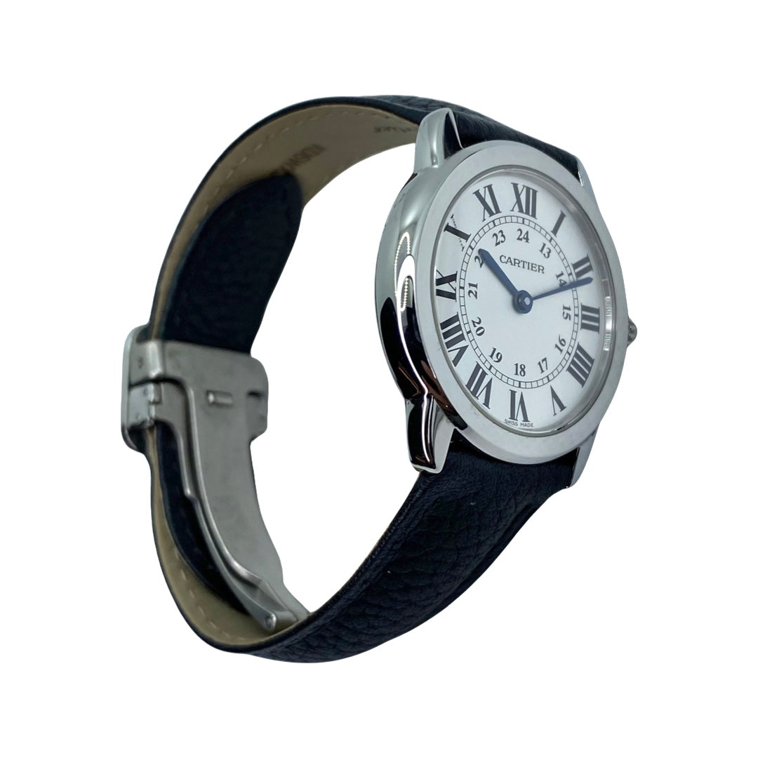Cartier Ronde Solo Womens Quartz White Dial Watch 3601/ W6700155