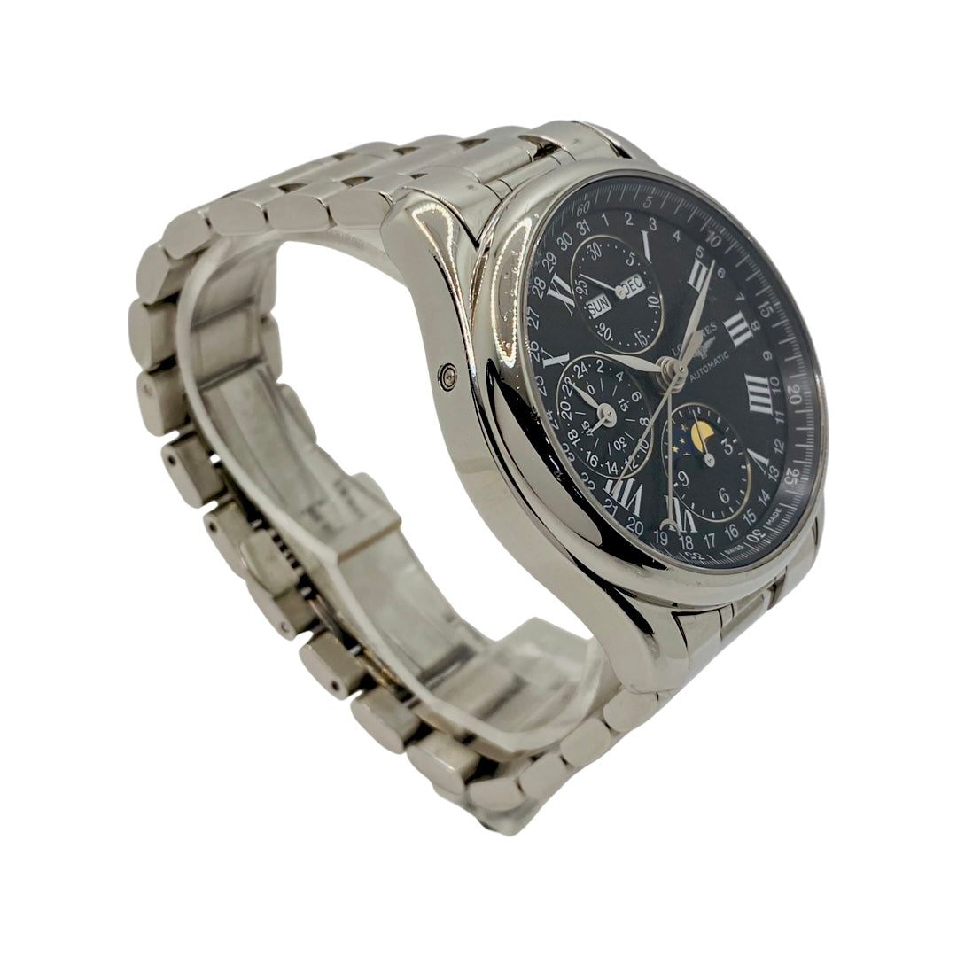 Longines Master Collection Automatic Chronograph Black Dial Triple Date Moonphase L2.673.4.51.6