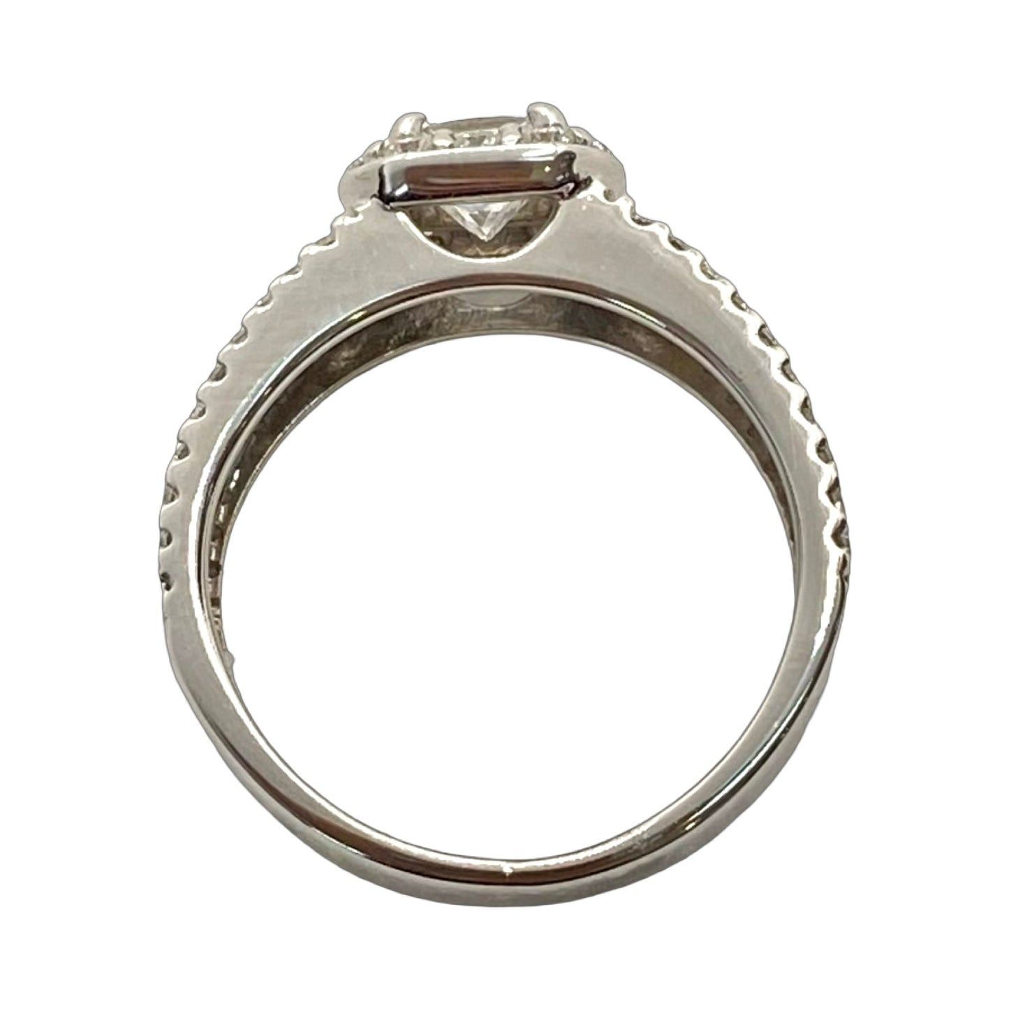 14K White and Yellow Gold Na Hoku Princess Cut Diamond Ring
