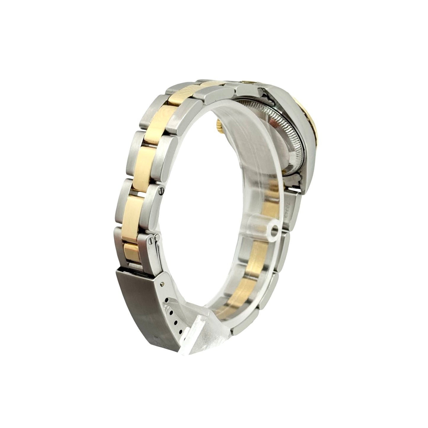 Rolex Oyster Perpetual Lady 18K Gold and Steel Diamond Bezel Slate Gray Dial 67183