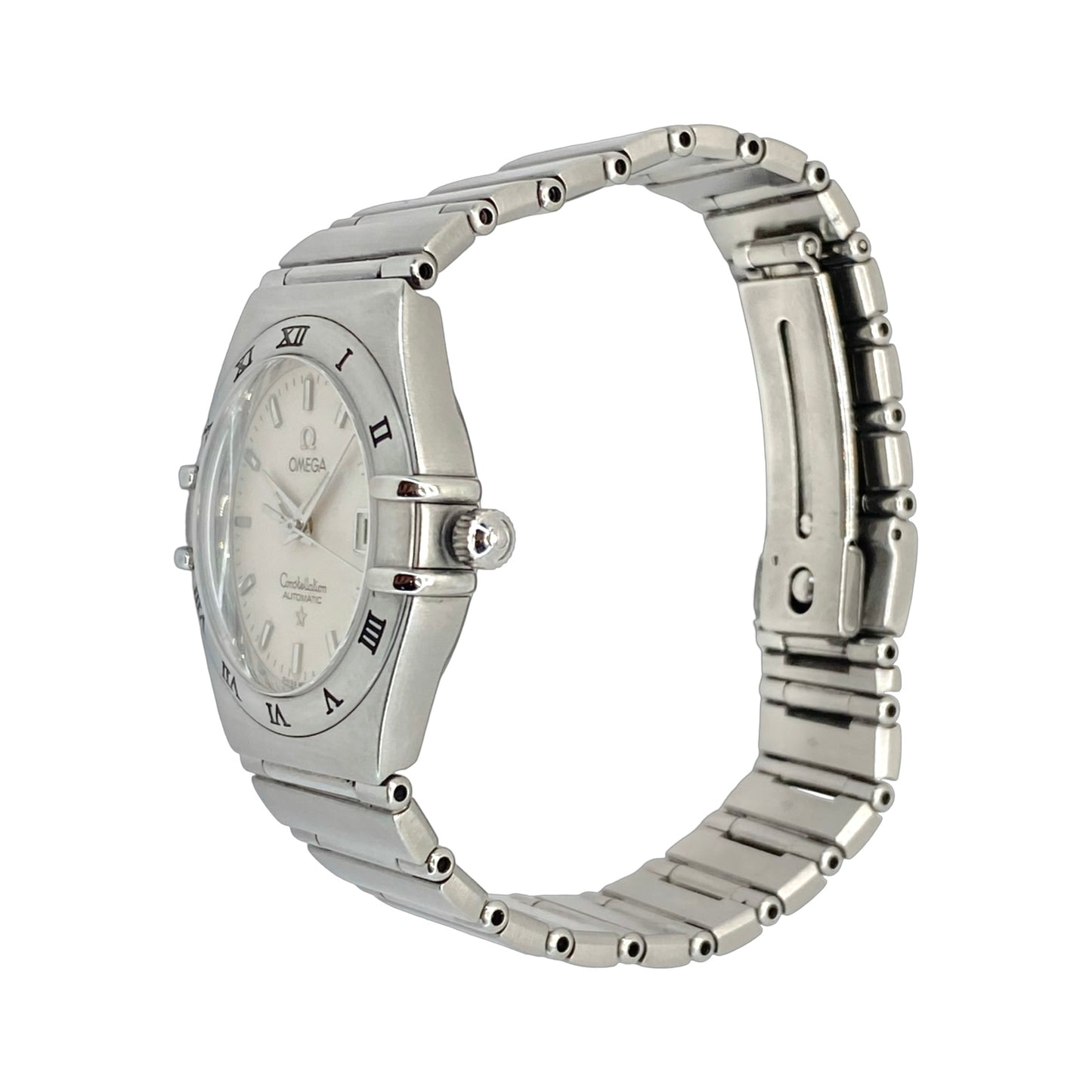 Omega Constellation Automatic Date 27.5mm Silver Guilloché Dial Steel on Steel 1592.30.00