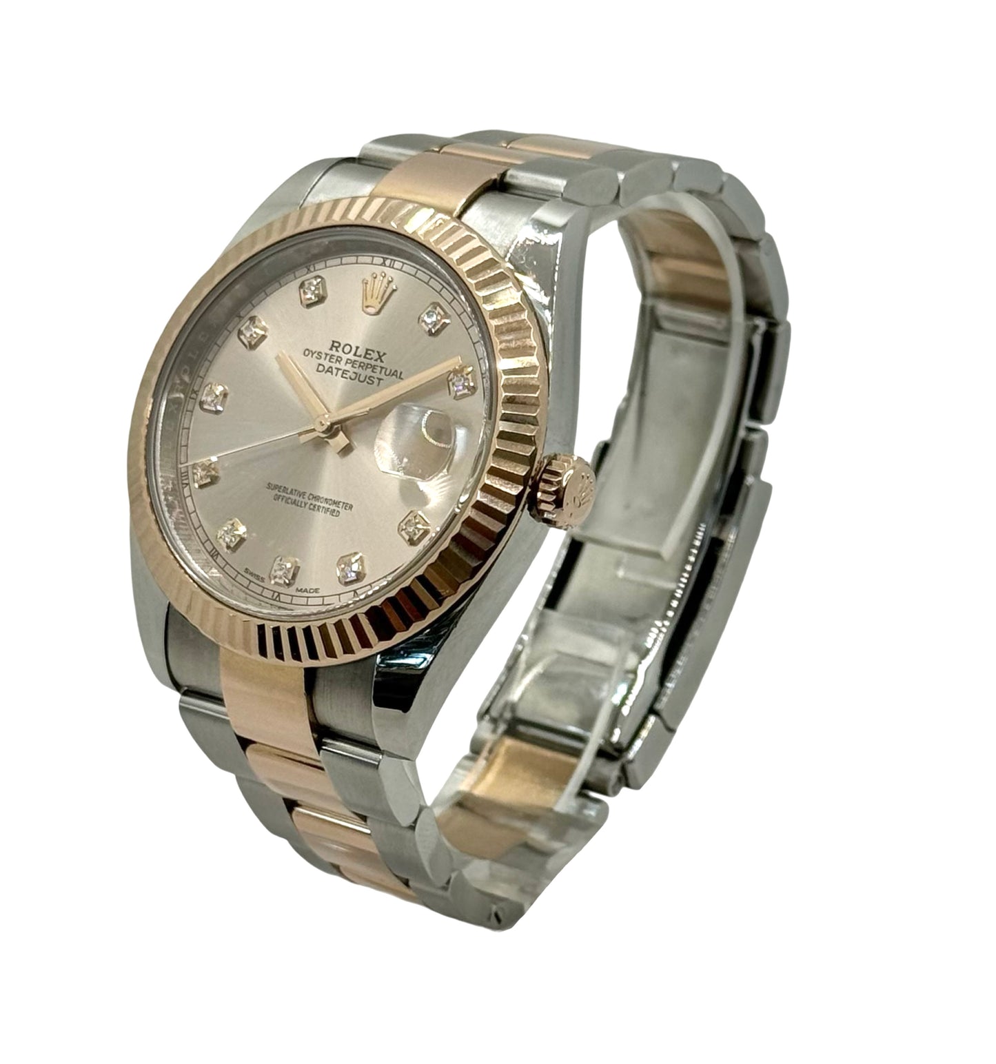 Rolex Datejust 41 Sundust Diamond Dial Everose and Oystersteel 126331