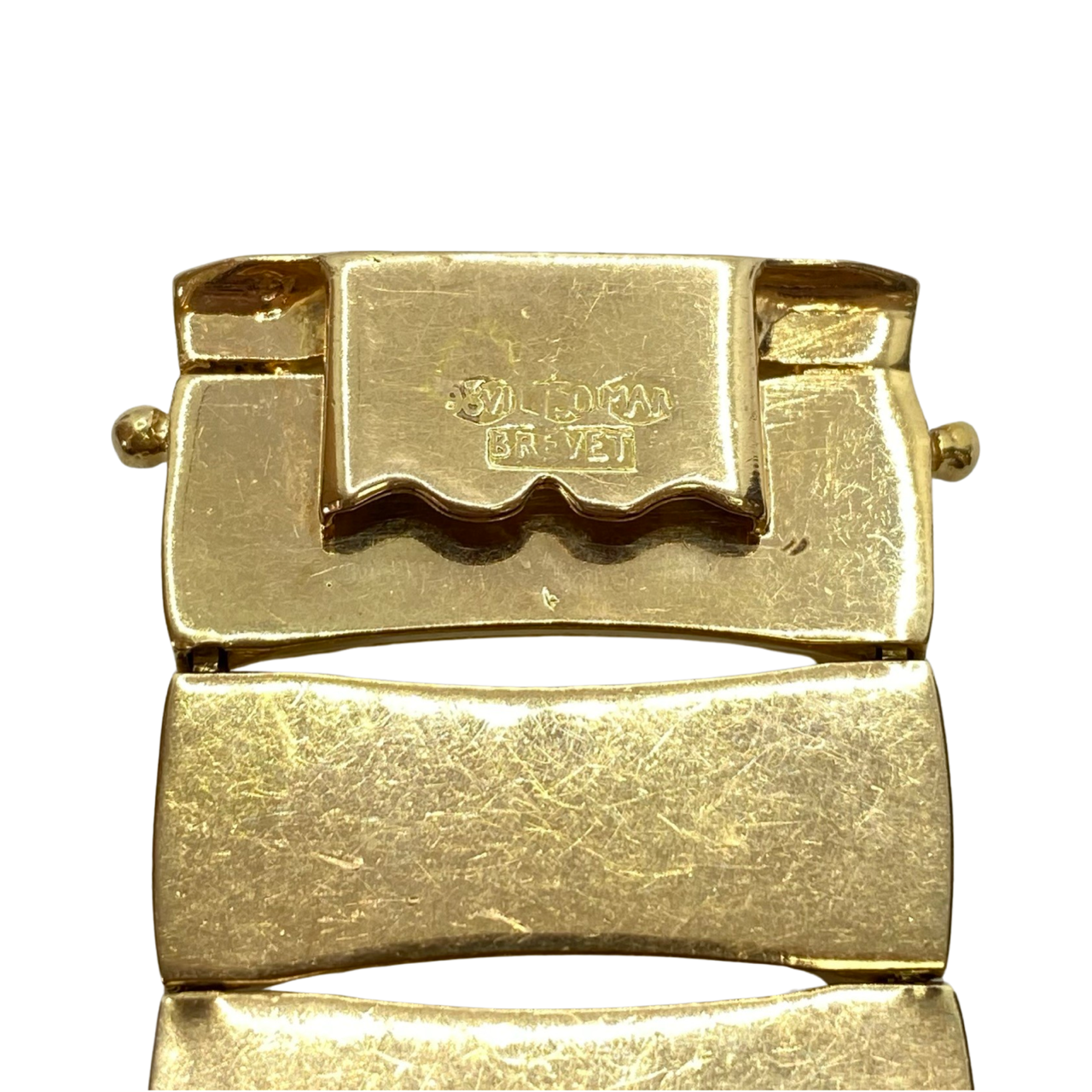 Estate Jewelry 18K Yellow Gold Bamboo Link Bracelet