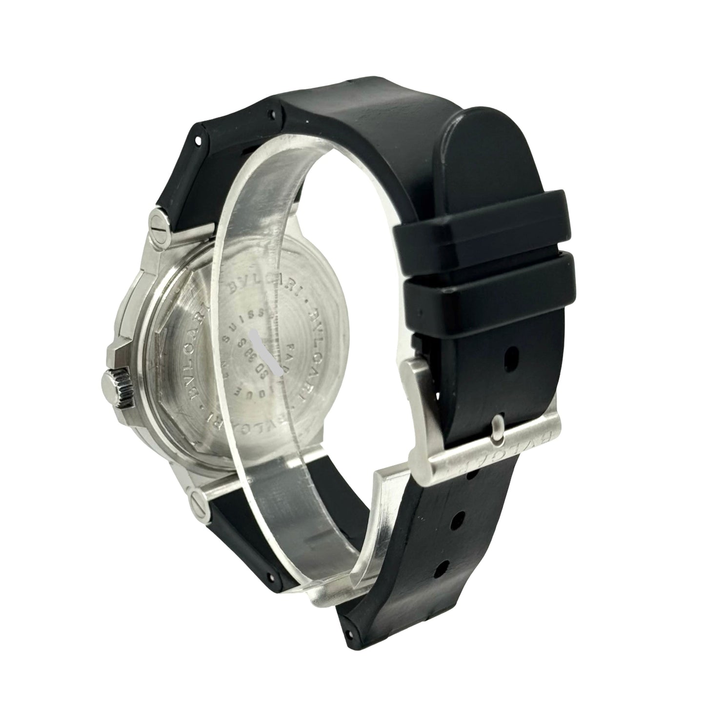 Bulgari Diagono Scuba 200M Automatic Chronometer Black Dial Black Rubber Strap SD 38 S