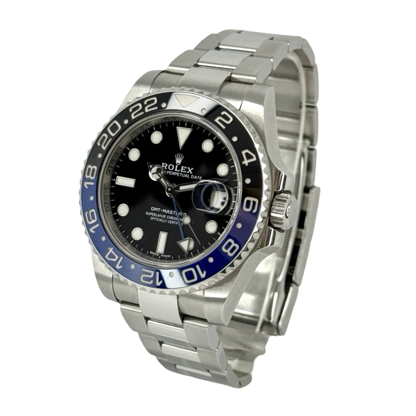 Rolex Oyster Perpetual GMT-Master II Batman Oystersteel Black Dial Oyster Bracelet 116710BLNR