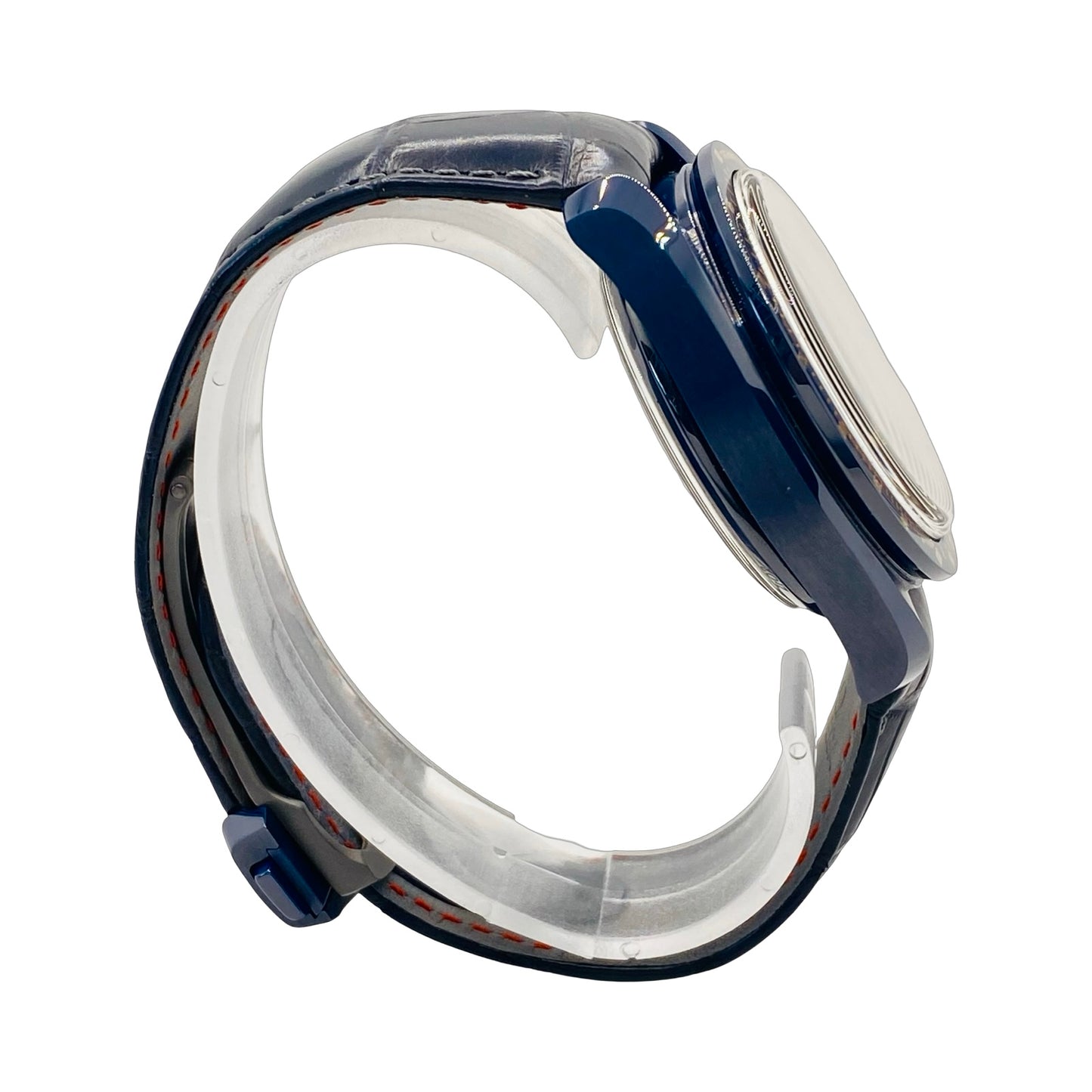 Omega Speedmaster Moonphase Blue Side of the Moon 44.25mm Blue Ceramic on Leather Strap 304.93.44.52.03.002