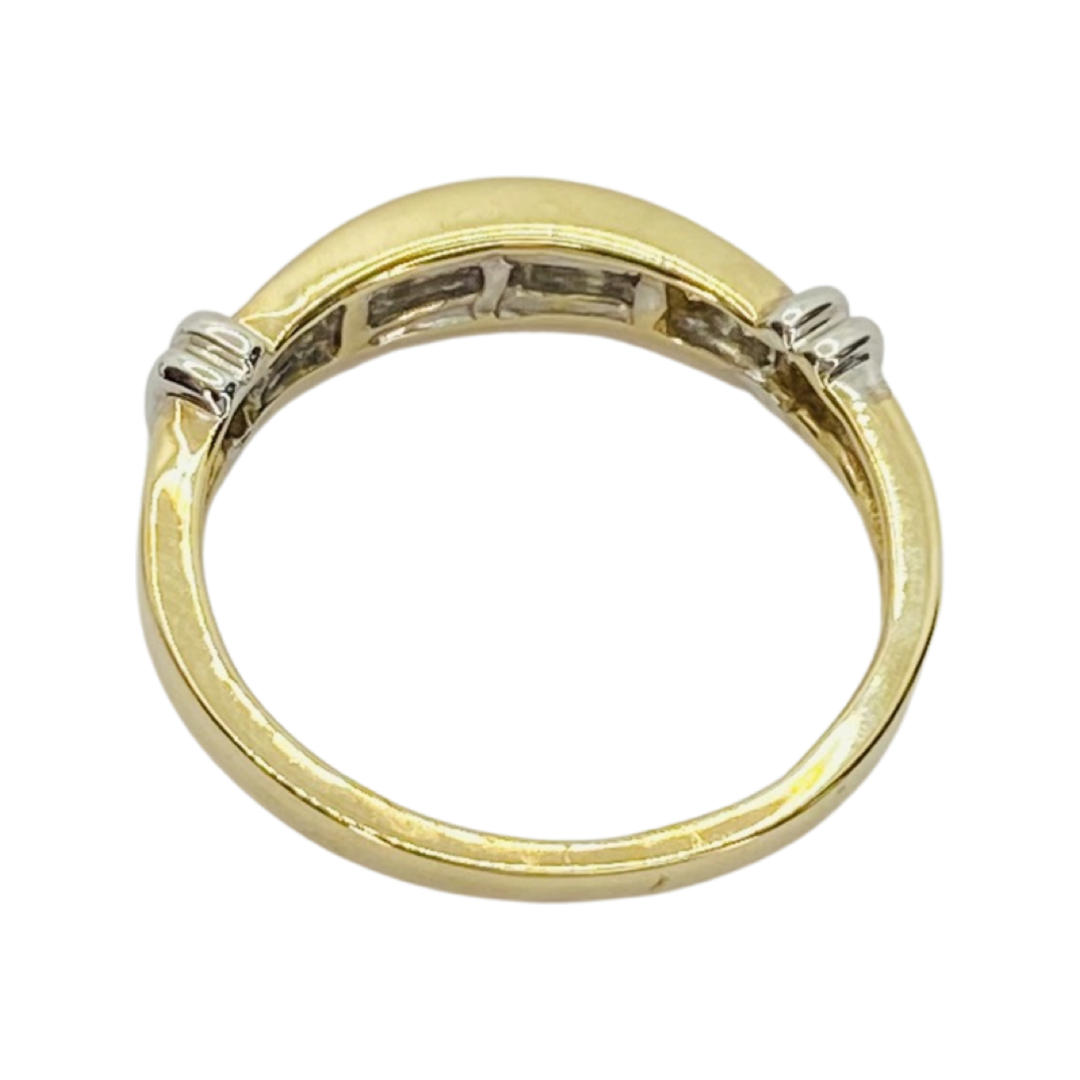 Estate Jewelry 10K Yellow Gold Womens Diamond Band Ring