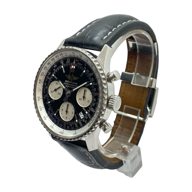 Breitling Navitimer Automatic Chronograph Black Dial Black Strap A23322
