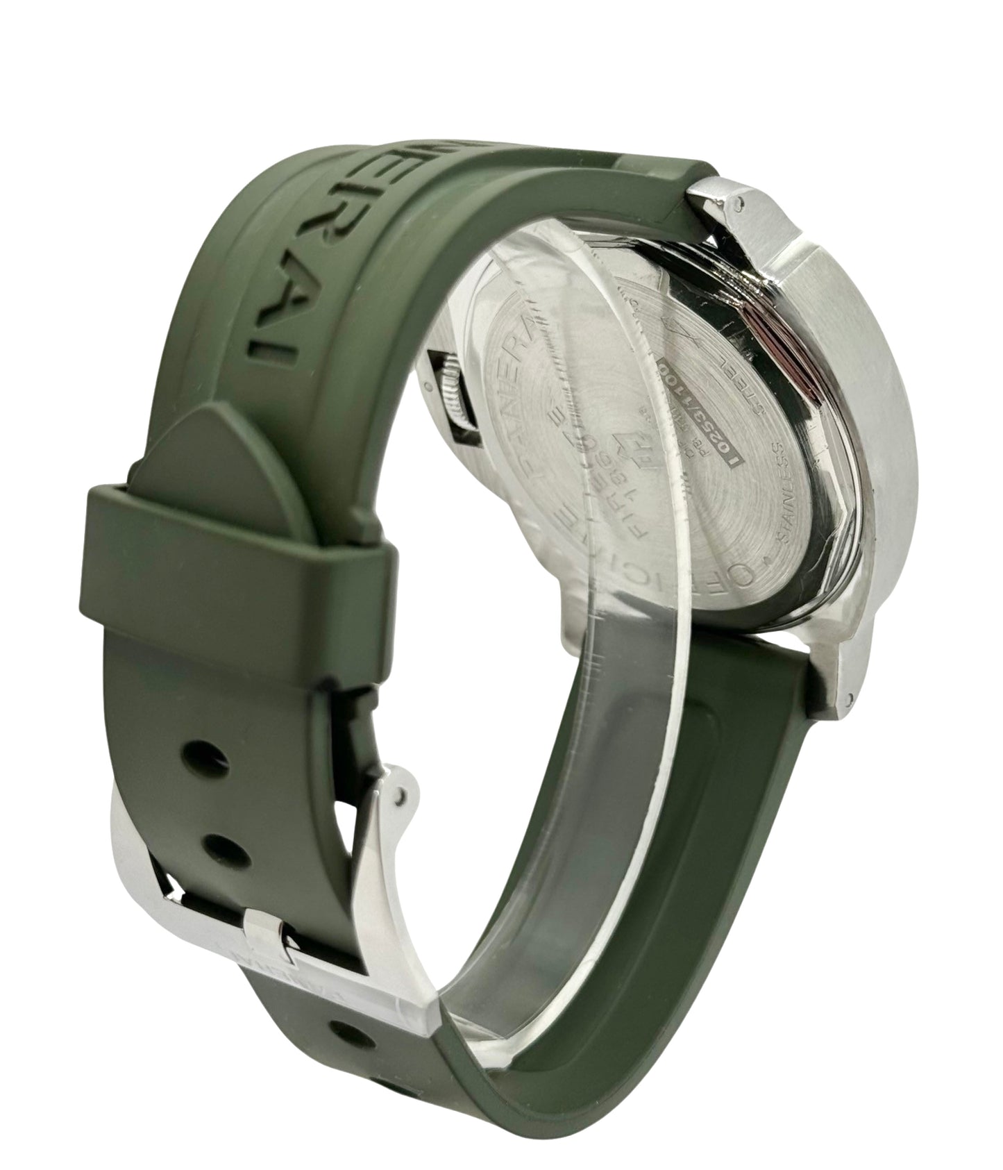 Panerai Luminor Base Logo Black Dial Green Rubber Strap PAM00000