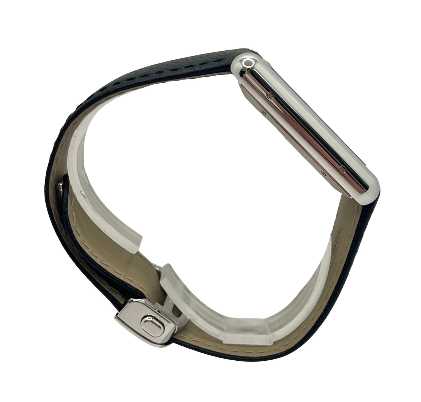 Cartier Tank Must XL Silver Dial Black Leather Strap Ref. WSTA0040