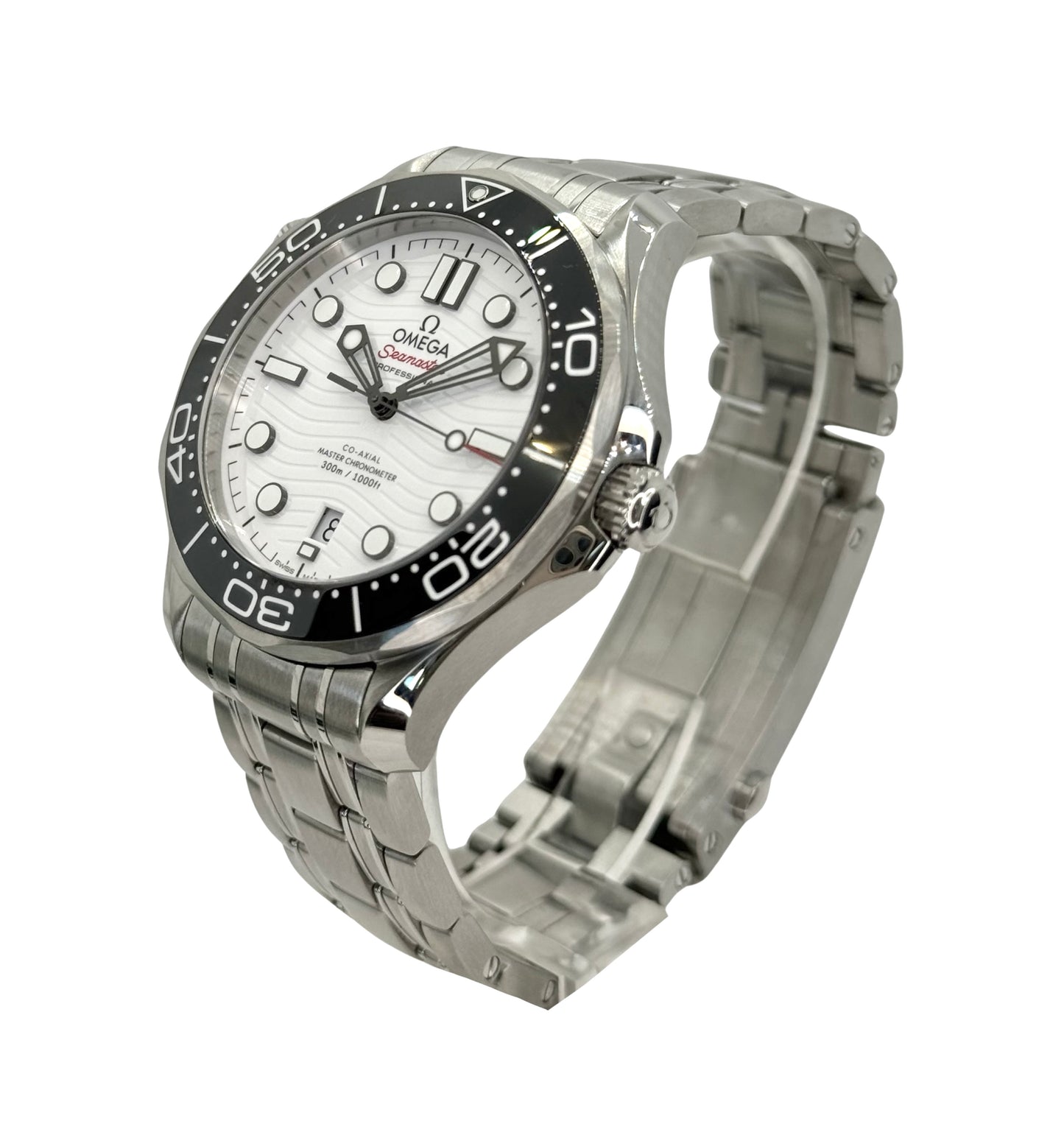 Omega Seamaster 300M Co-Axial White Dial Black Bezel