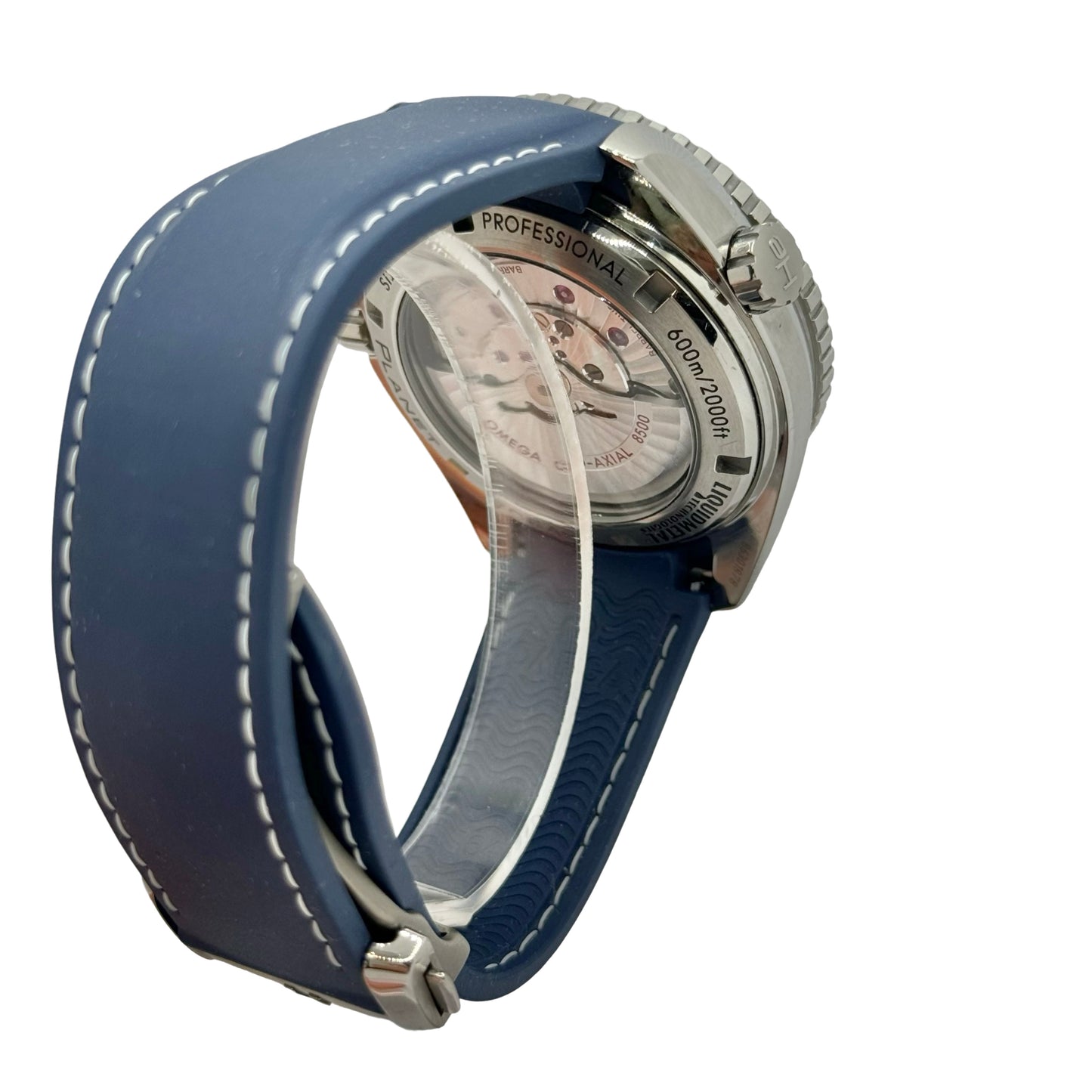 Omega Seamaster Planet Ocean 600M 45.5MM Titanium on Blue Rubber Strap 232.92.46.21.03.001