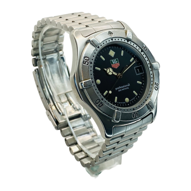 TAG Heuer Men's 2000 Classic Black Dial Stainless Steel Bracelet 962.006R