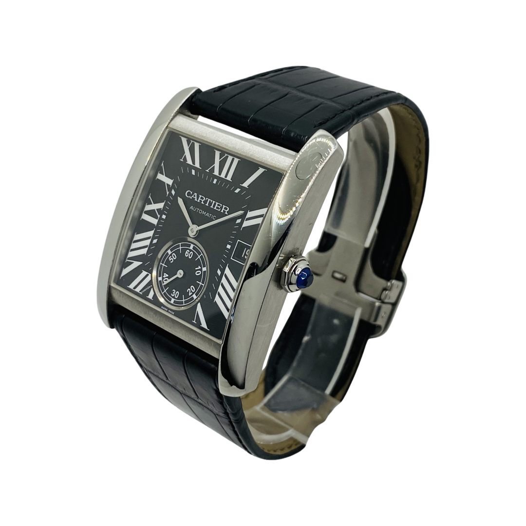 Cartier Tank MC Black Guillochè Dial W5330004/ 3589