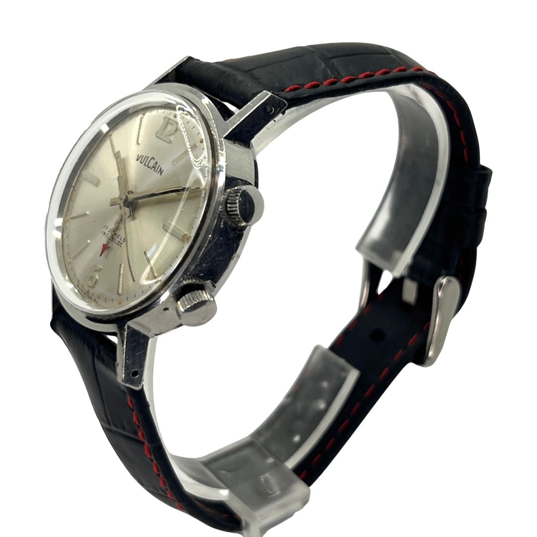 Vulcain Cricket Alarm Anti Magnetic Incabloc Stainless Steel 34mm